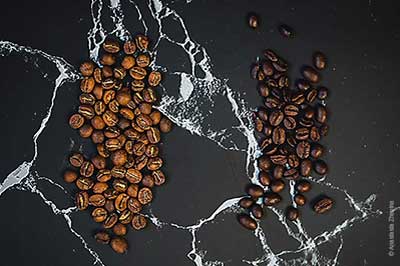 Bohnen verschiedener Kaffeesorten