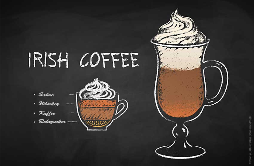 Irish Coffee mit Rezept und Zutaten