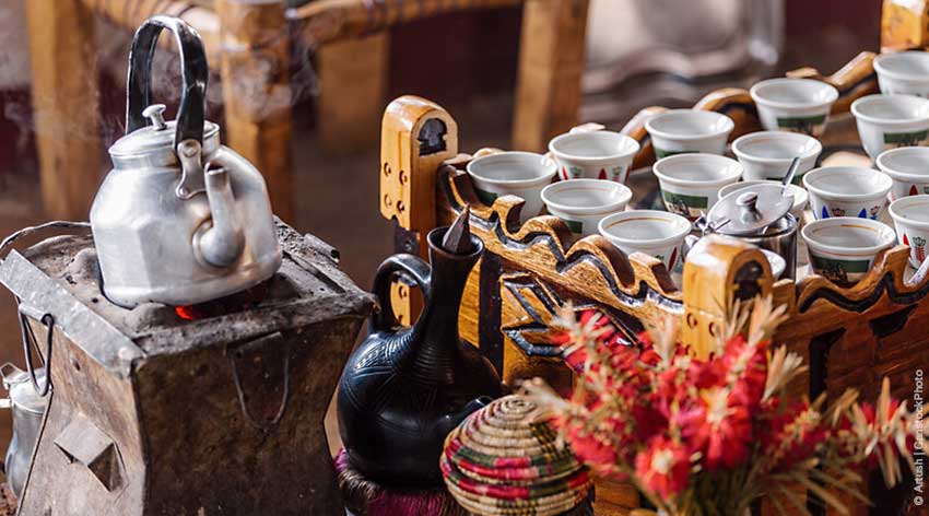 Äthiopische Kaffeezeremonie