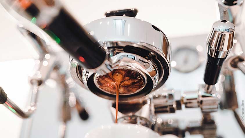Espresso Maschine mit Siebträger
